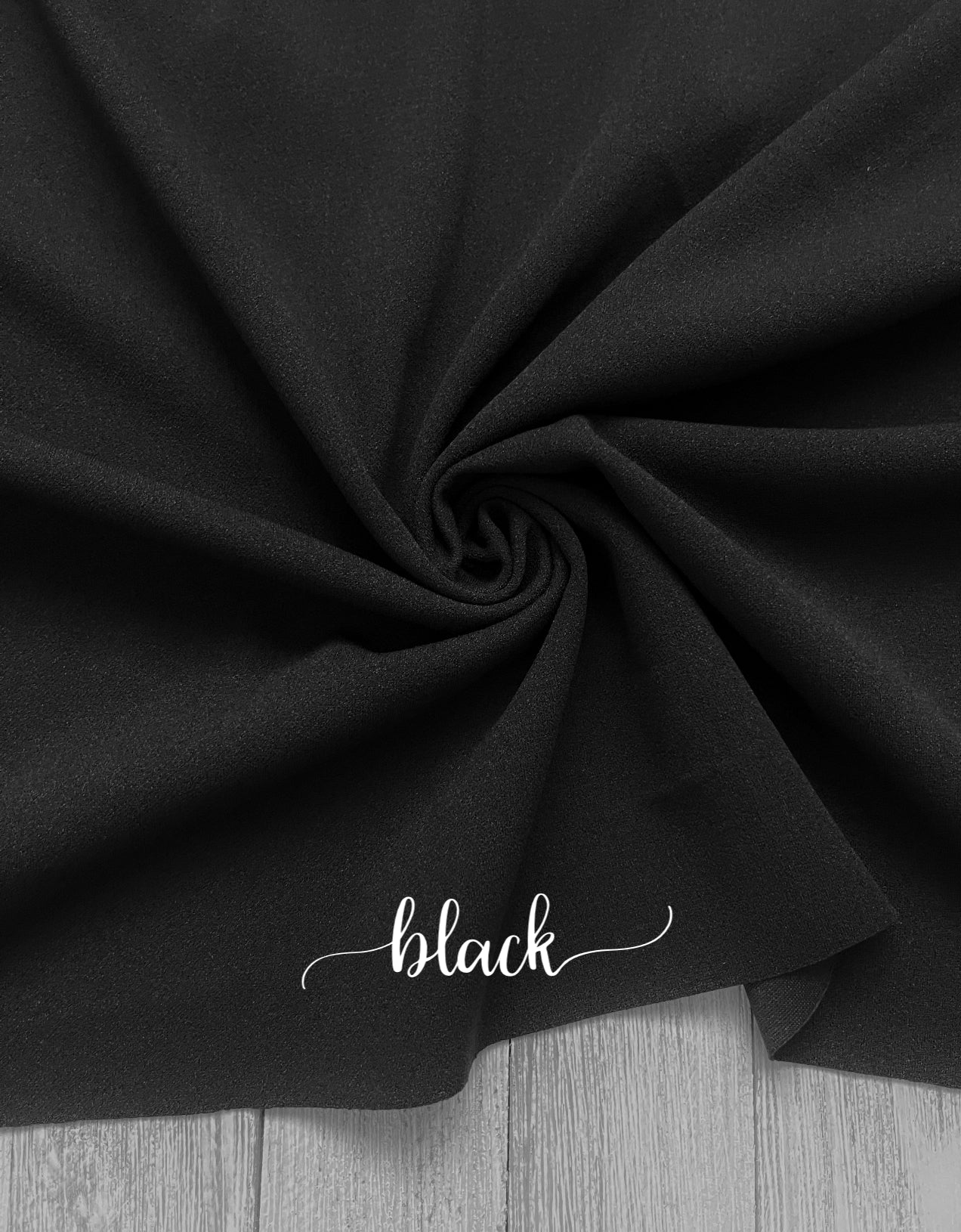 Black Tri Acetate Crepe Justice