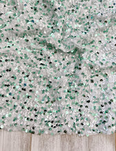 Load image into Gallery viewer, Velvet sequin white/ mint