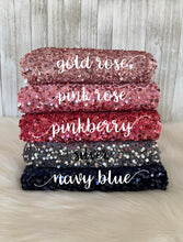 Load image into Gallery viewer, Velvet sequin navy blue