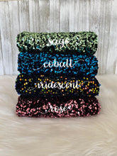 Load image into Gallery viewer, Velvet sequin COBALT