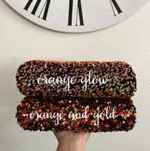 Load image into Gallery viewer, Velvet sequin orange glow