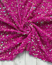 Load image into Gallery viewer, Velvet sequin DEEP PINK
