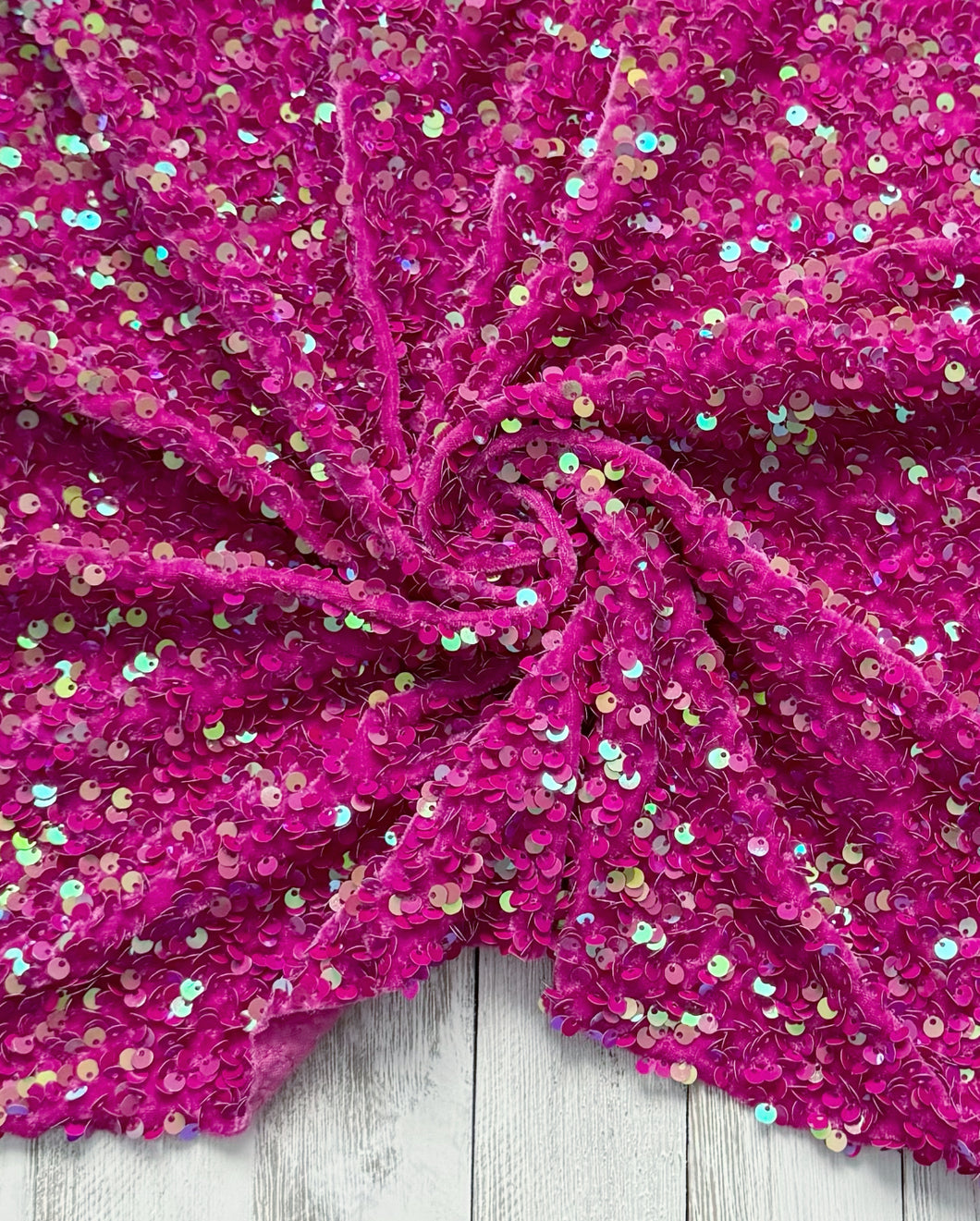 Velvet sequin DEEP PINK