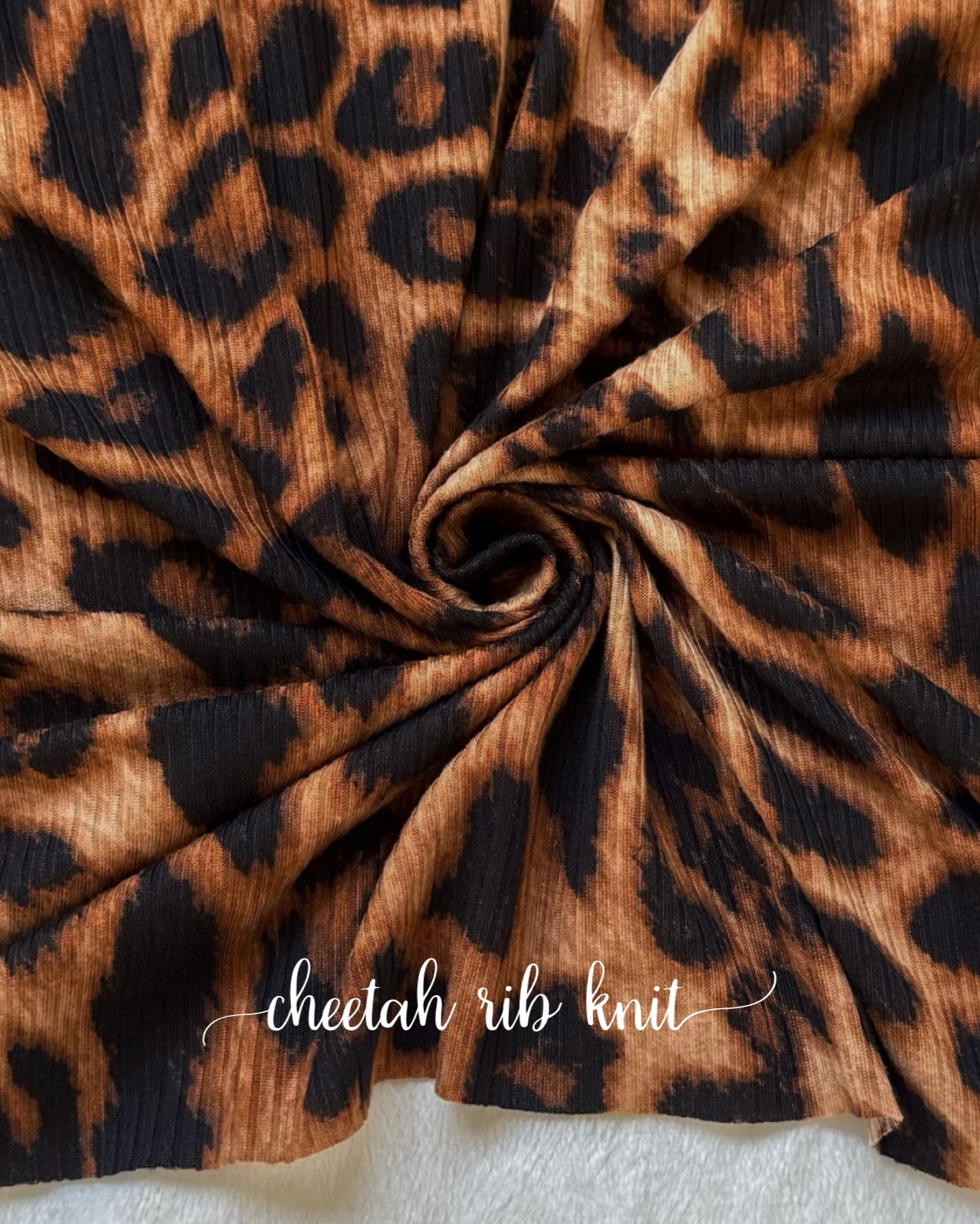 Cheetah rib knit – Milan Fabrics