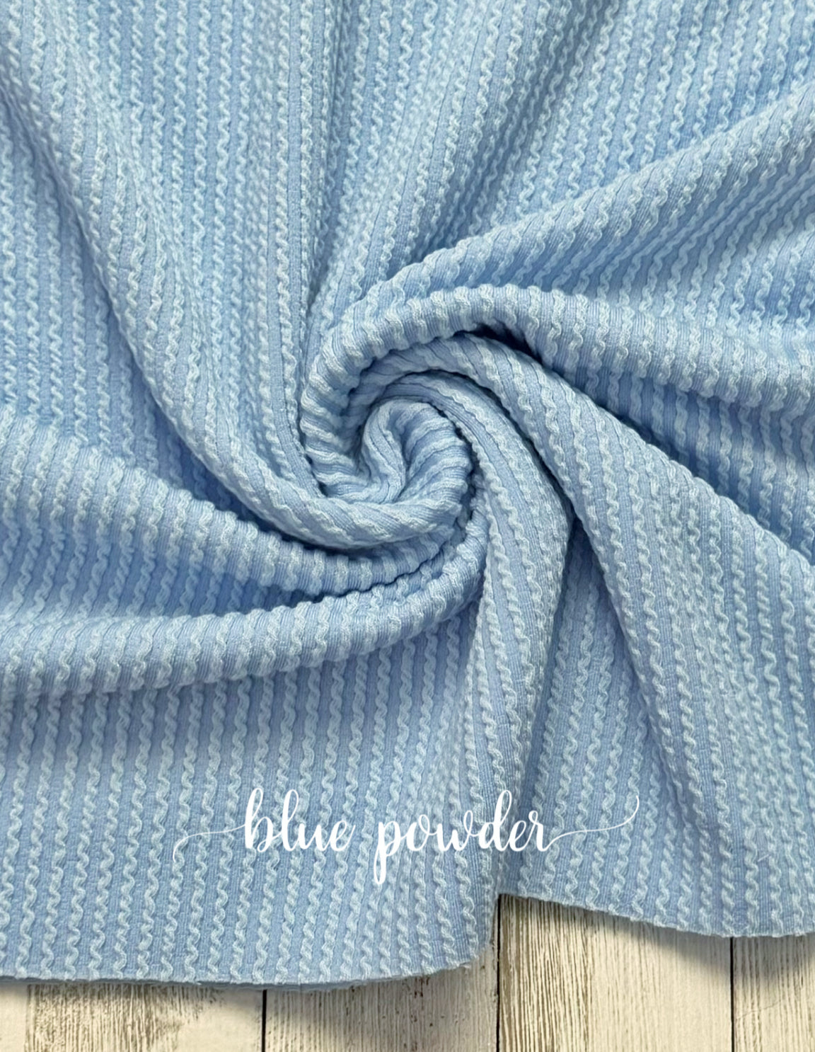 WAVED blue powder
