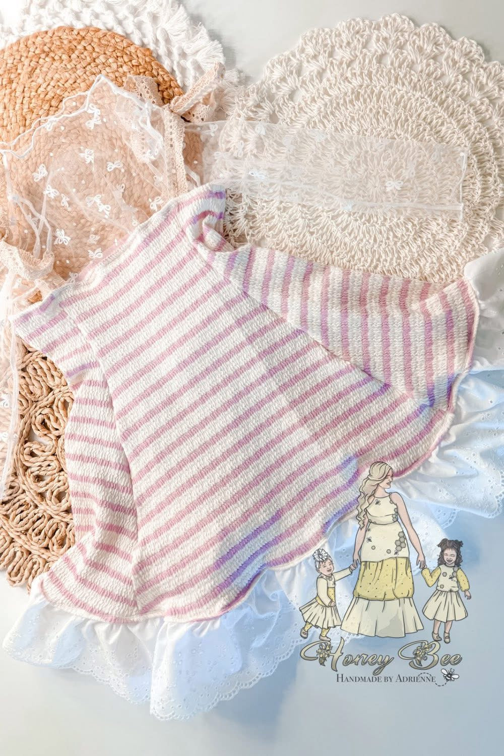 Crinckle stripe knit