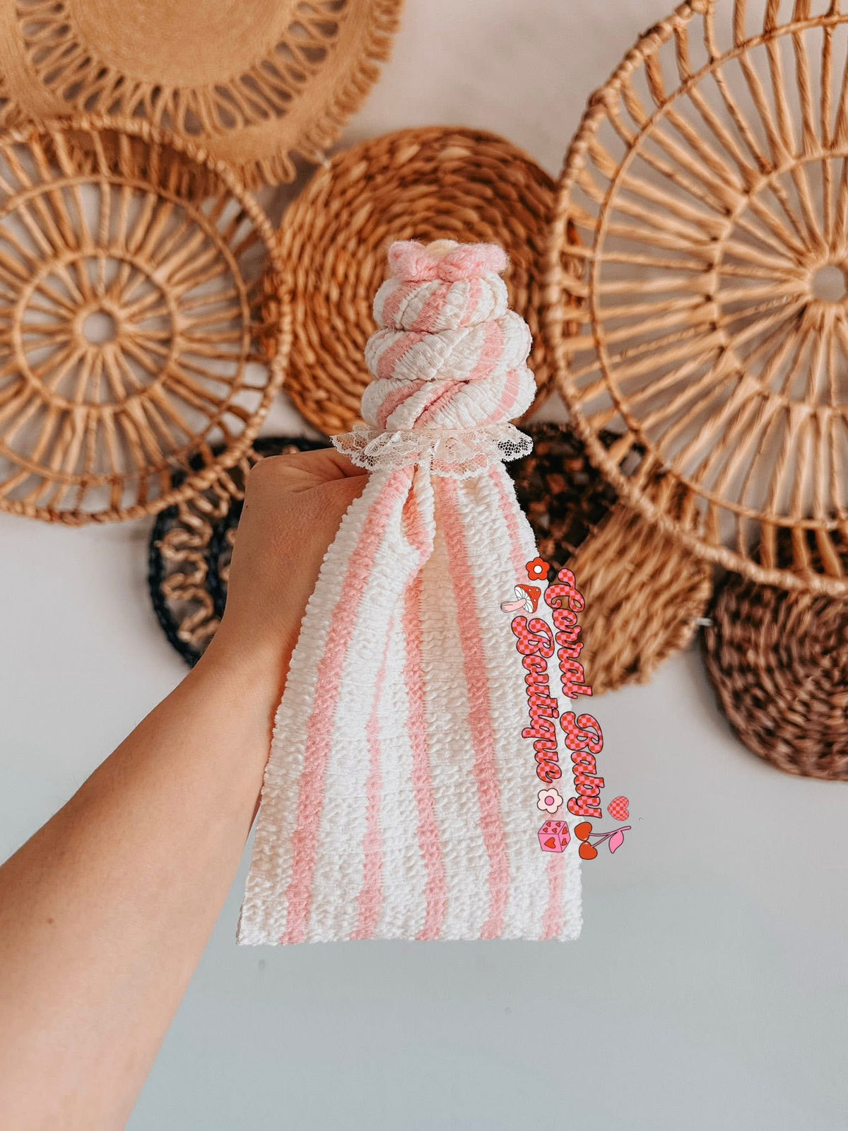Crinckle stripe knit