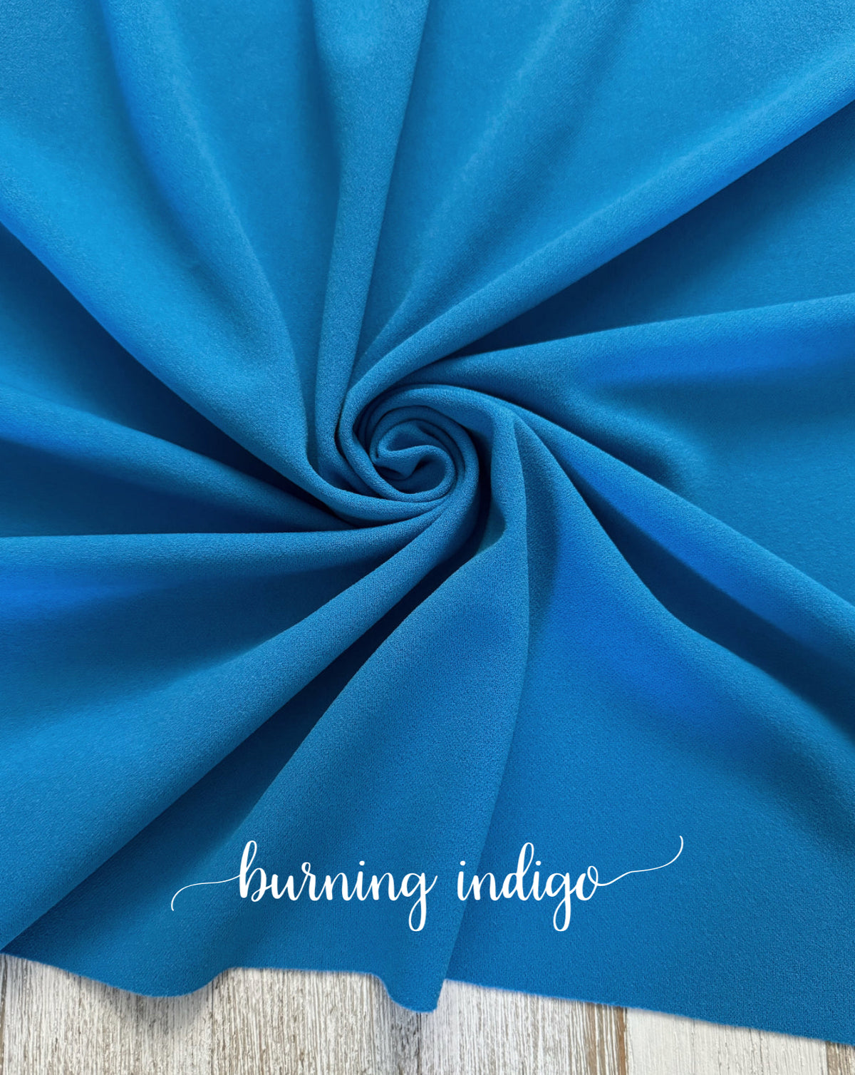 Crepe burning indigo