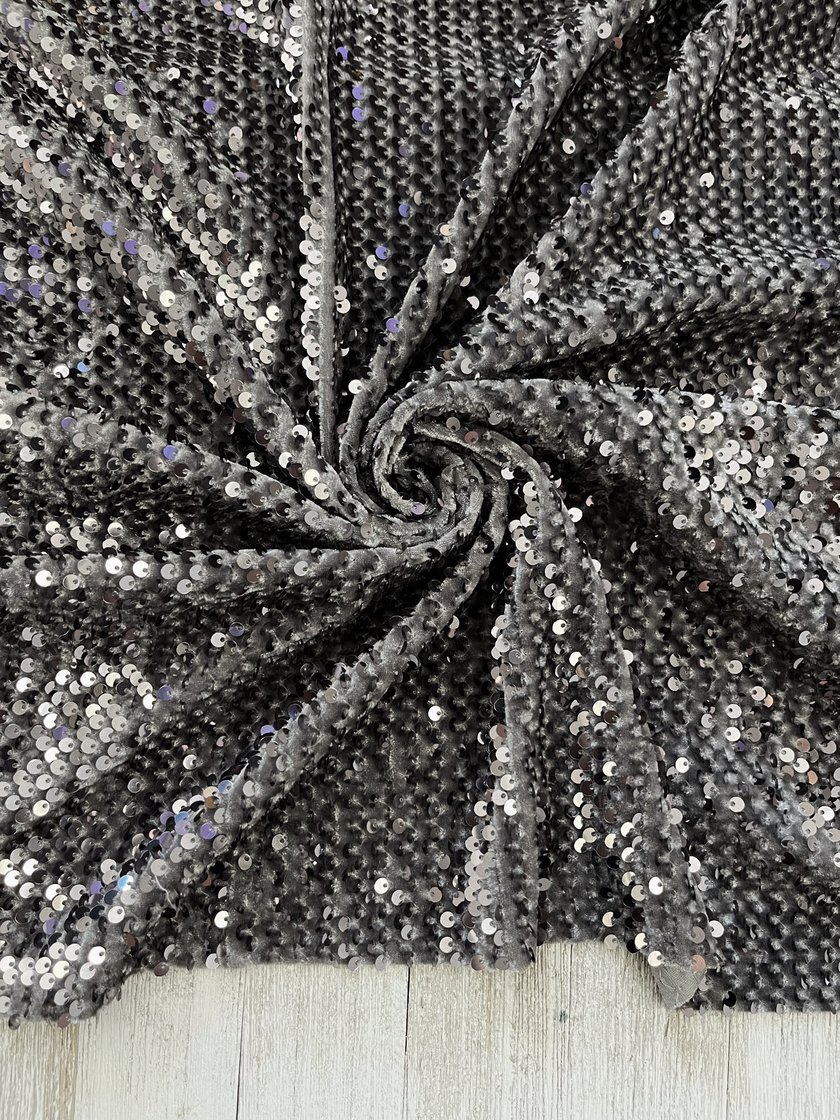 Velvet sequin gray