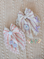 Crinckle stripe knit