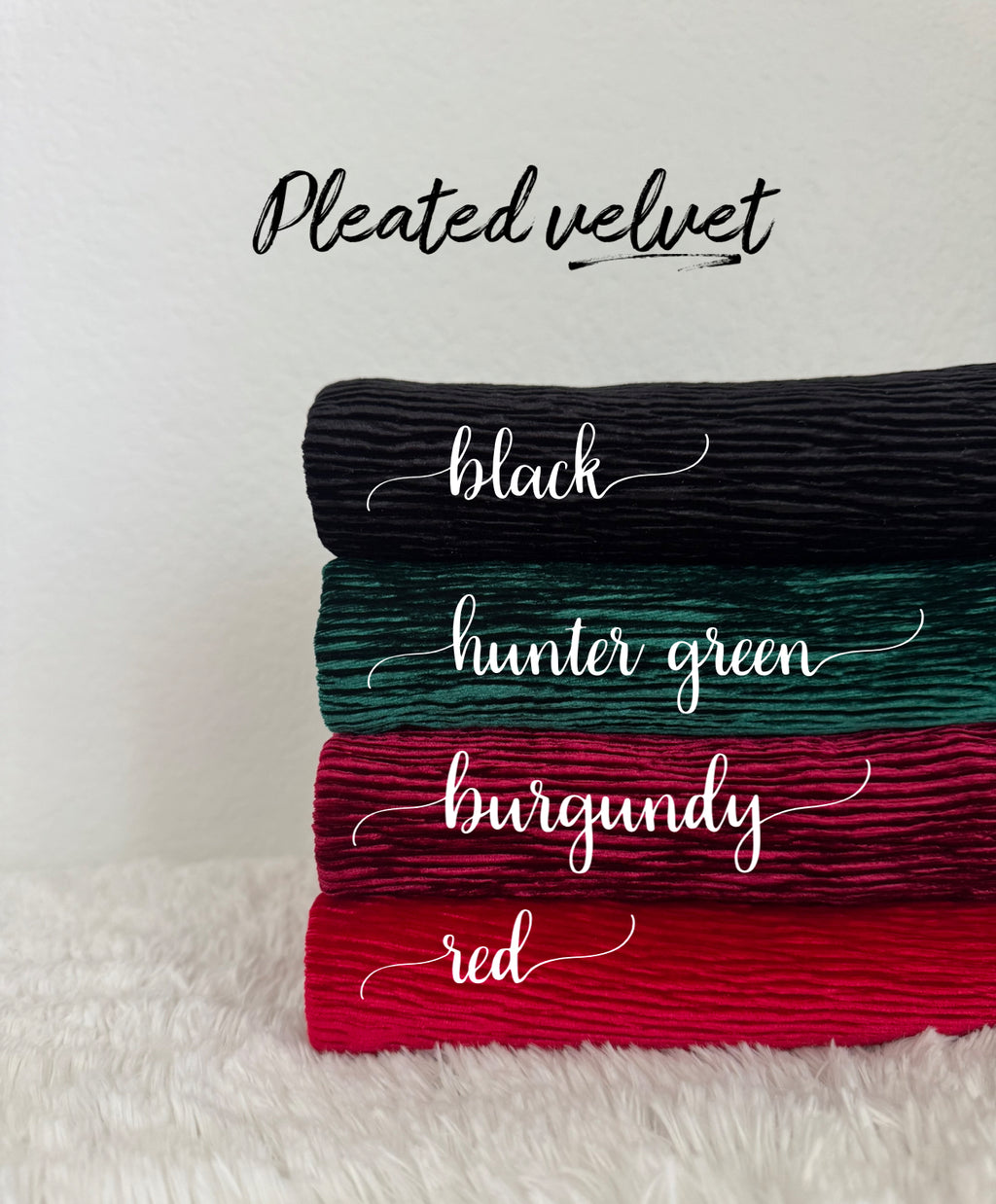 Pleated velvet (thick)