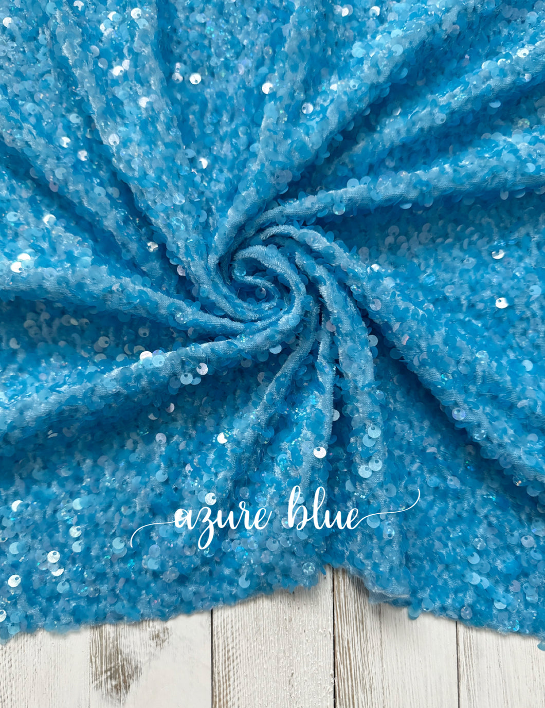 Velvet sequin AZURE BLUE