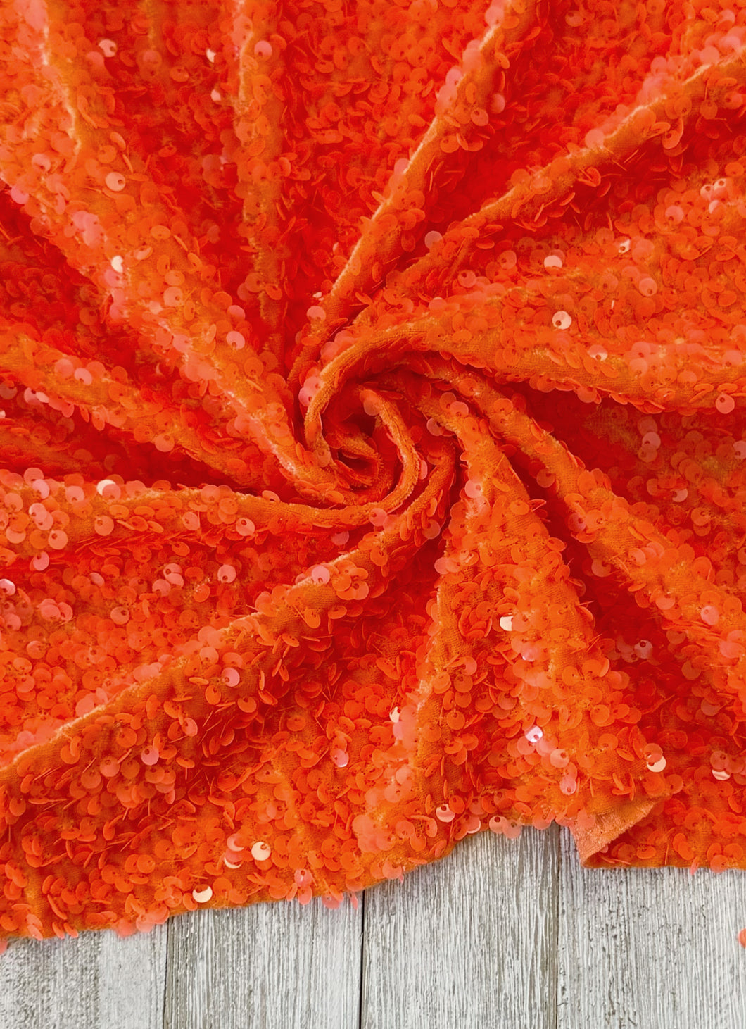 Velvet sequin DEEP ORANGE