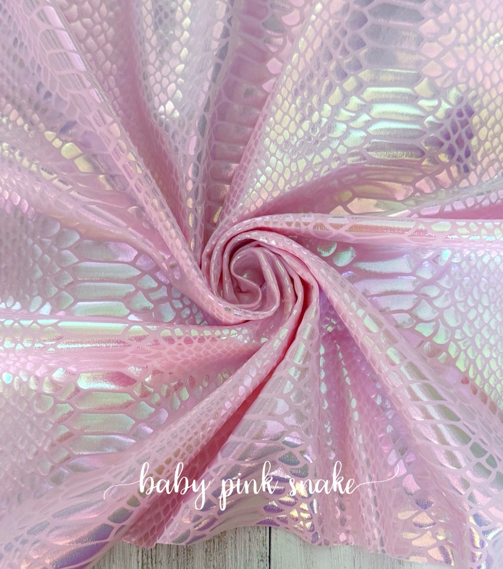 Baby pink snake holographic