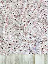 Load image into Gallery viewer, Velvet sequin white / pink
