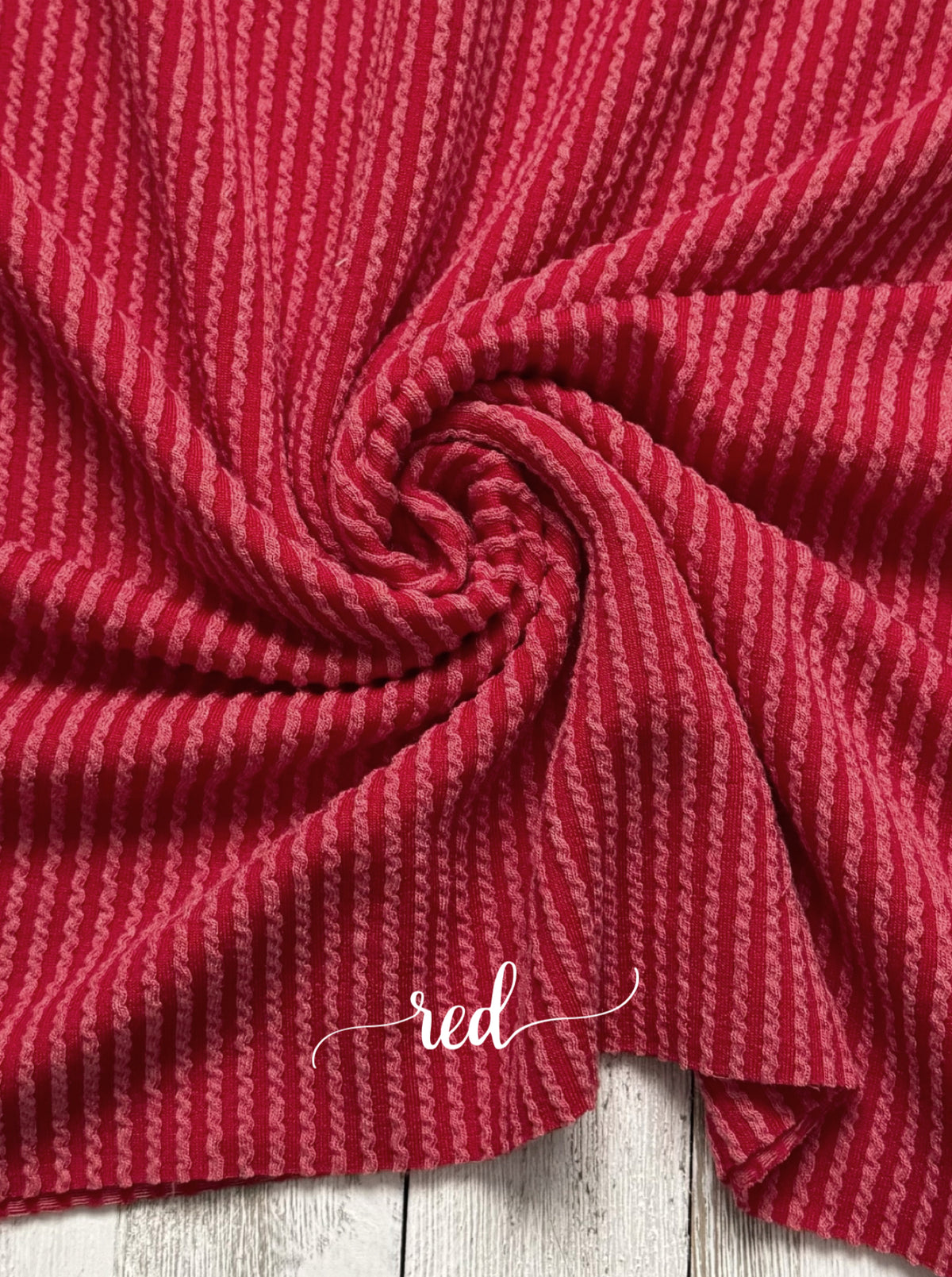 WAVED red