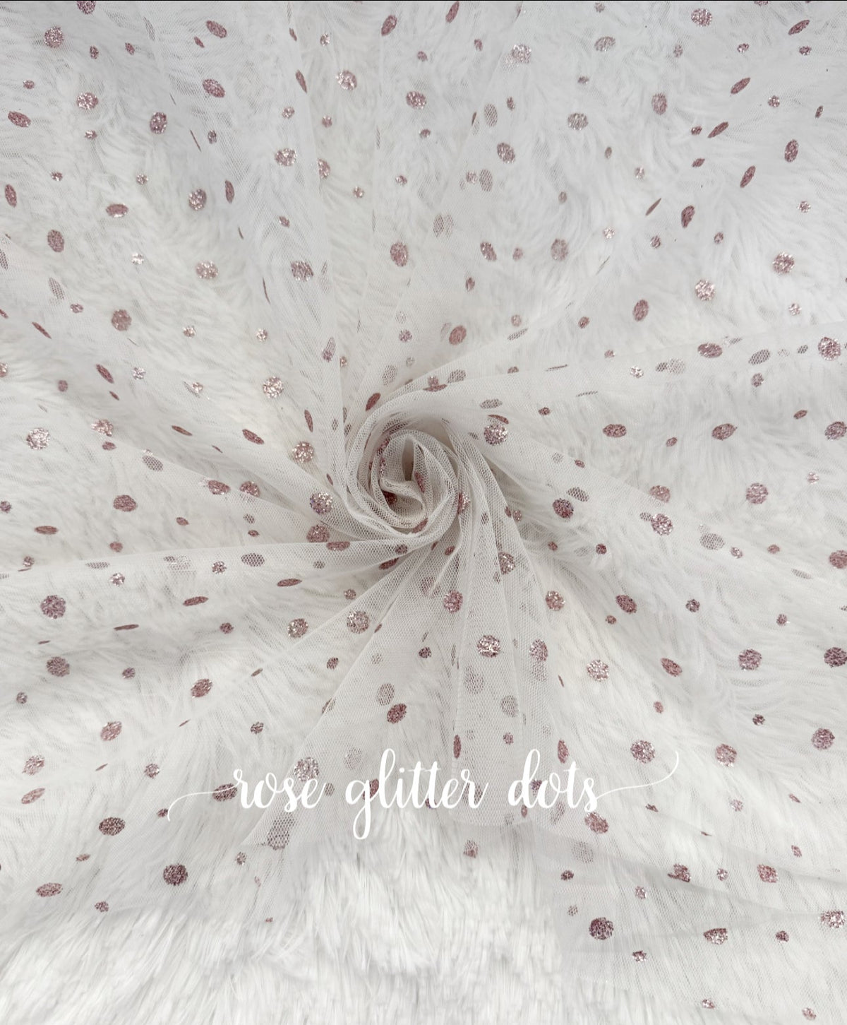 Rose glitter dots