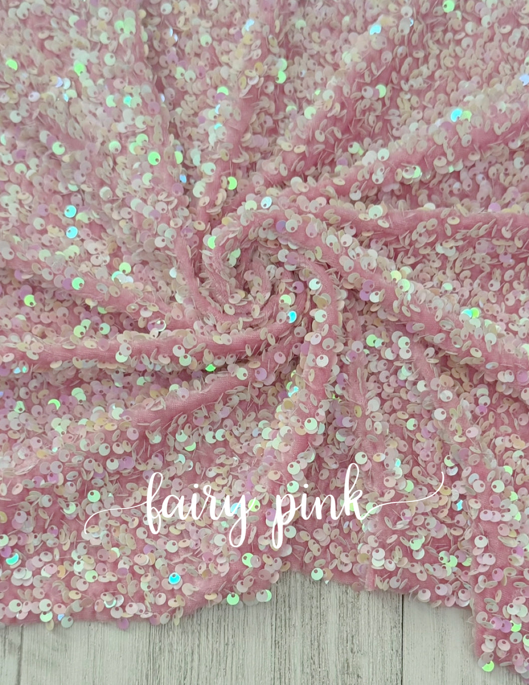 Velvet sequin FAIRY PINK