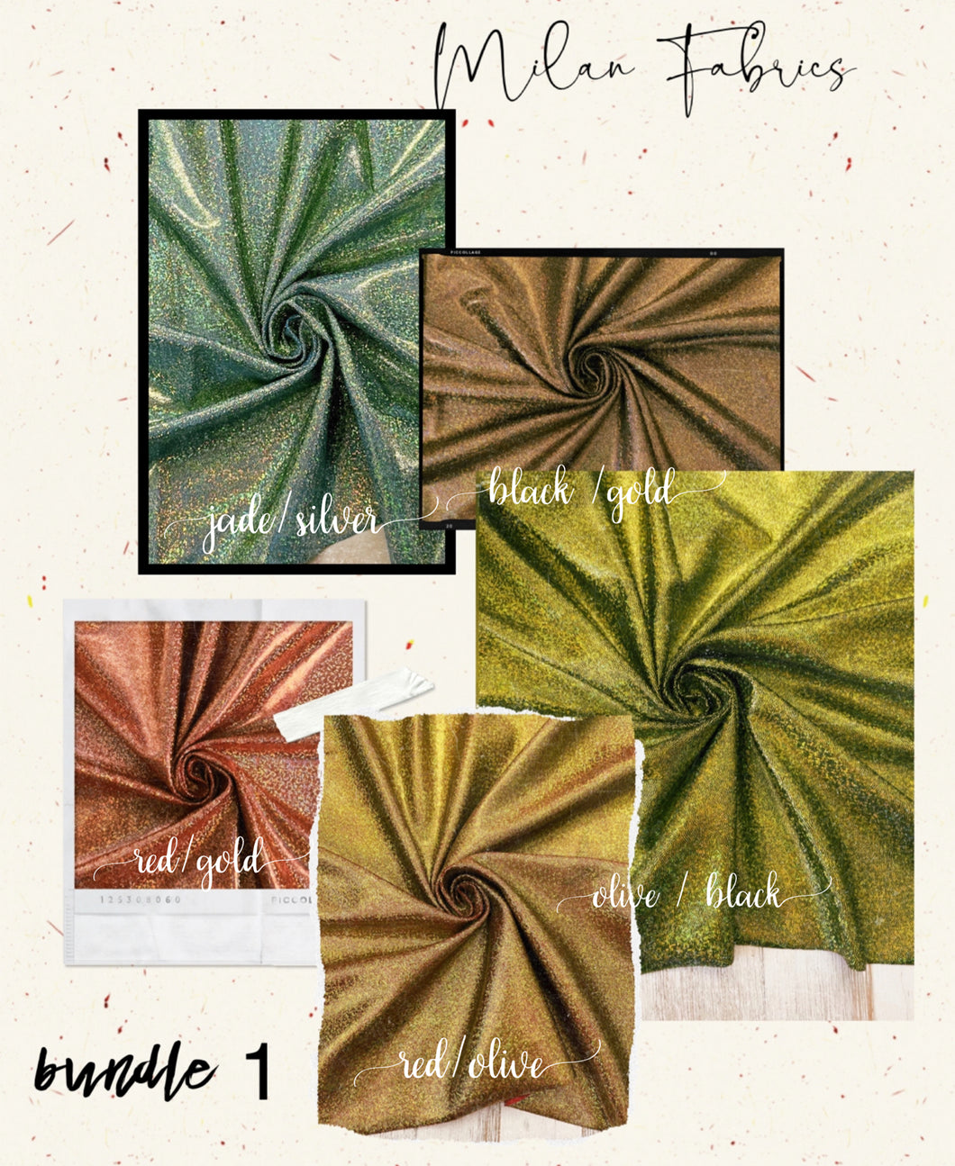 1/2 yards Hologram fall bundle