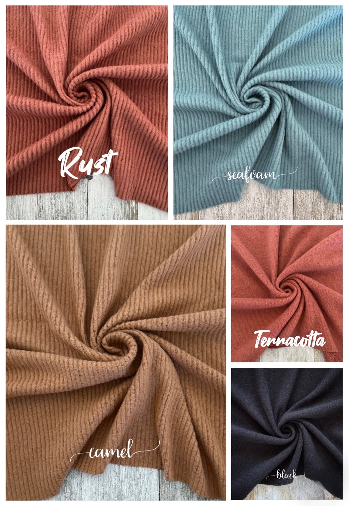 Brushed sweater rib knit