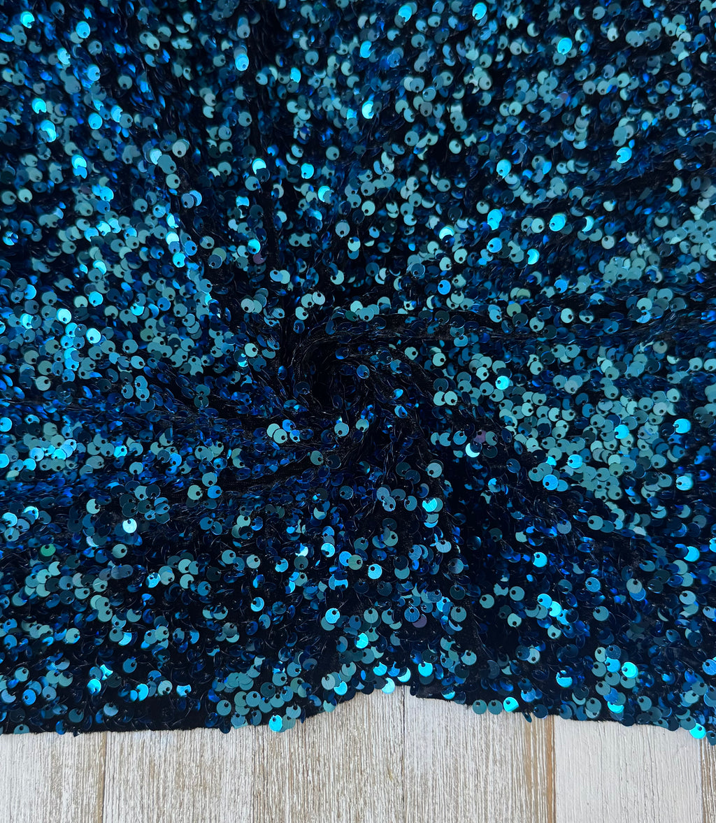 Velvet sequin COBALT