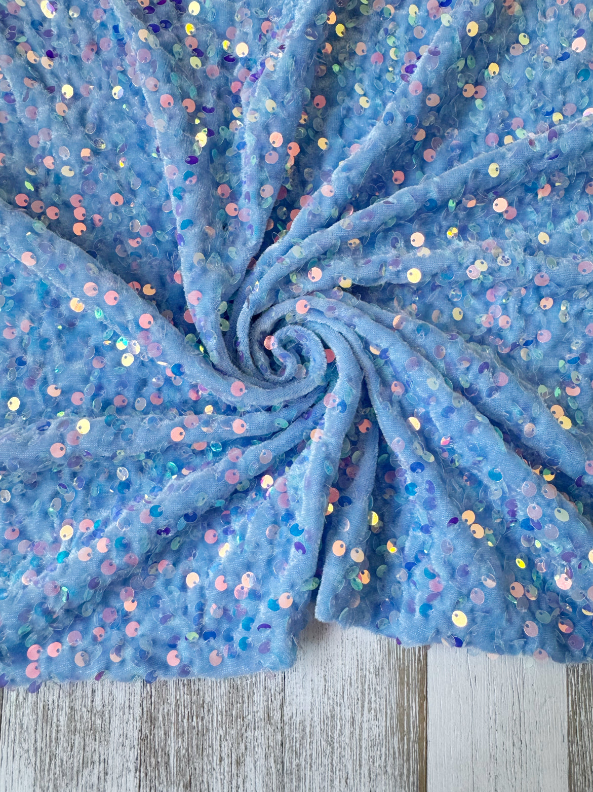 Velvet sequin Sky blue