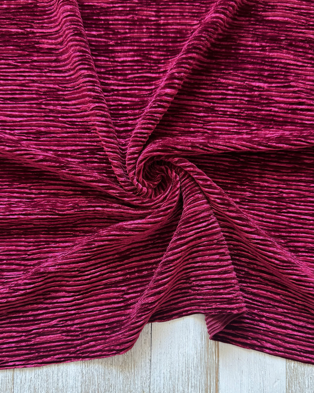 Pleated velvet (thick)