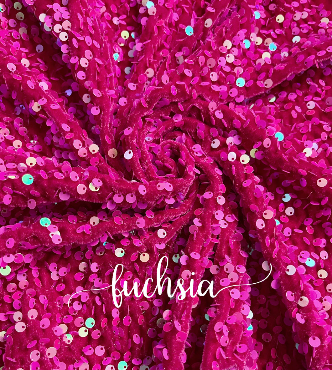 Velvet Sequin FUCHSIA