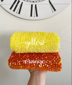Velvet sequin yellow
