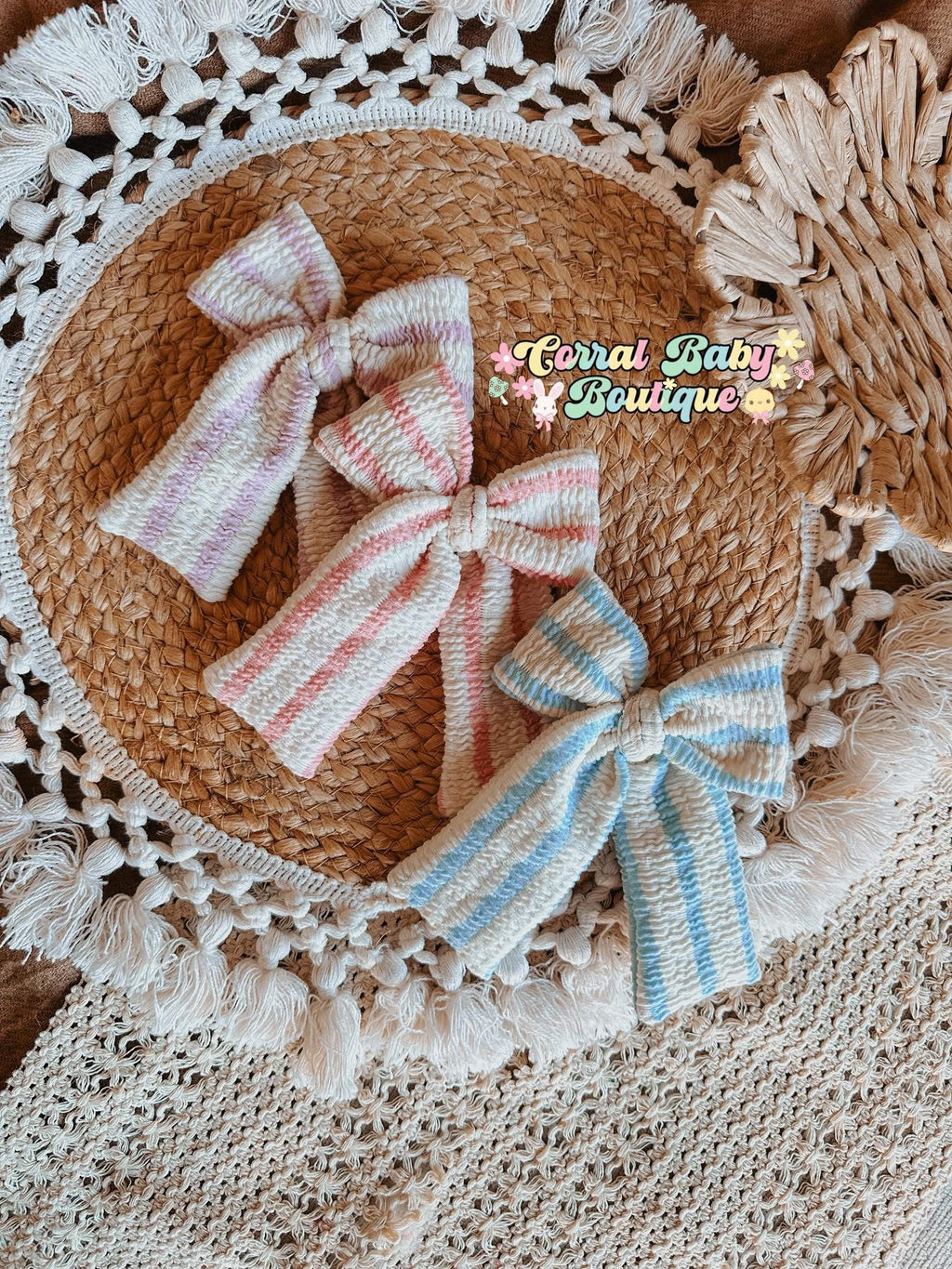 Crinckle stripe knit