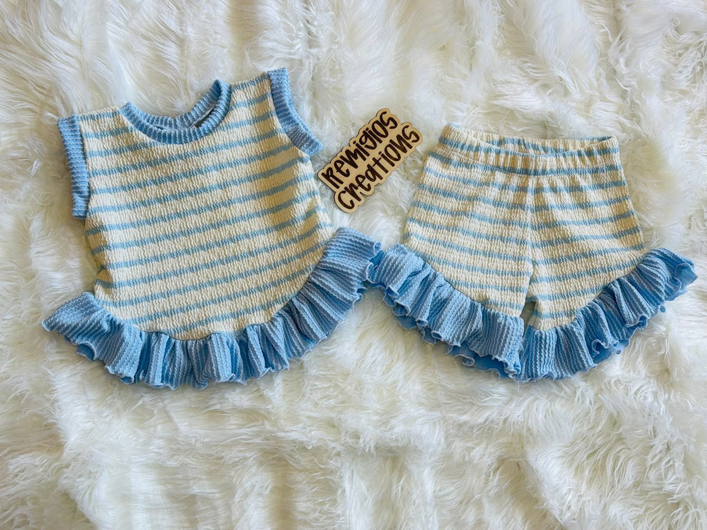 Crinckle stripe knit