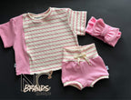 Crinckle stripe knit