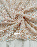 Velvet sequin NUDE