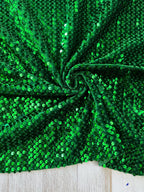 Velvet sequin green flag