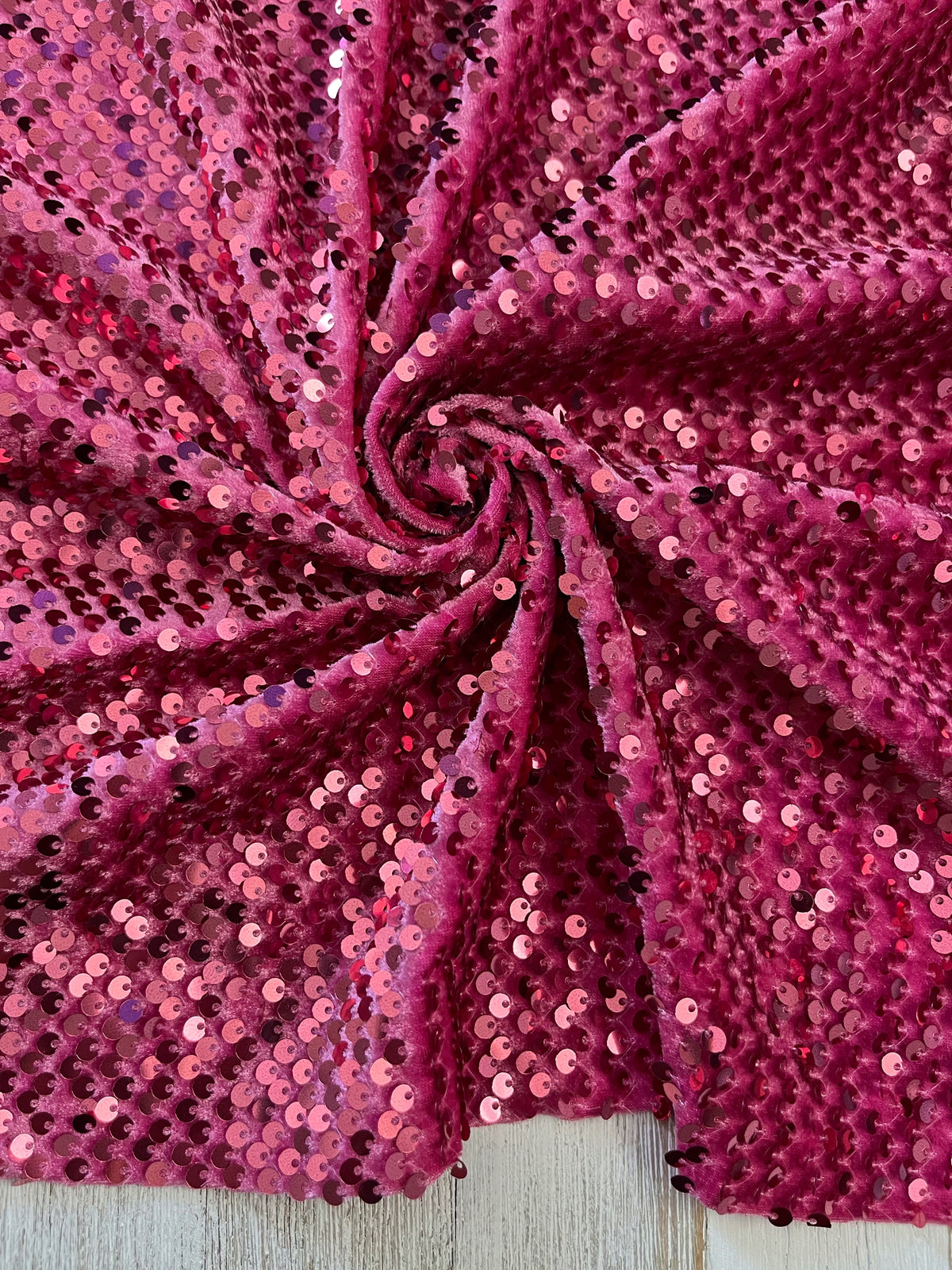 Velvet sequin new fuchsia