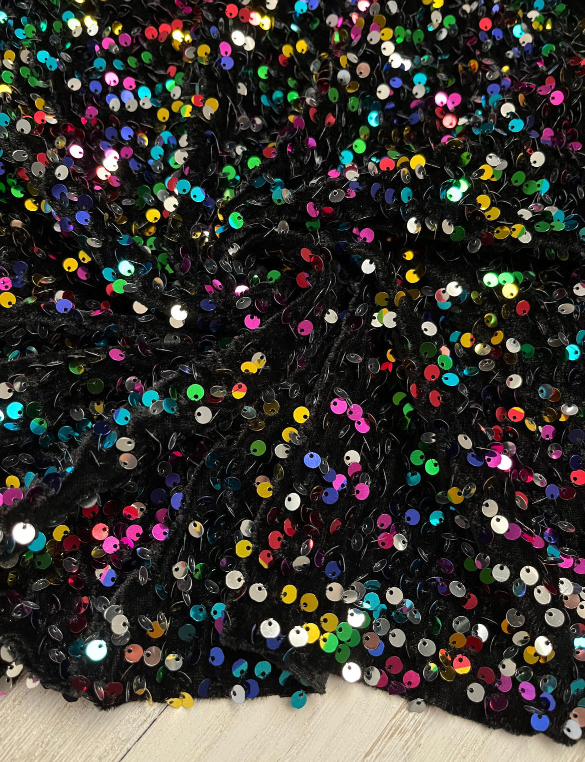 Velvet sequin colorful