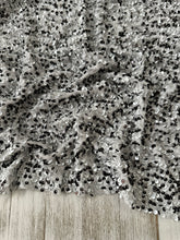 Load image into Gallery viewer, Velvet sequin white / black
