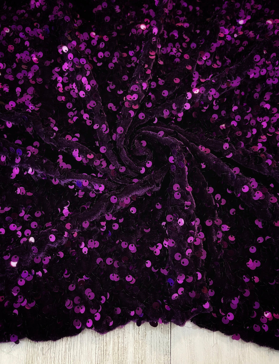 Purple velvet sequin