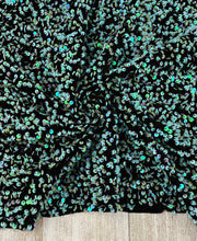 Load image into Gallery viewer, Velvet sequin AQUAMARINE
