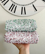 Load image into Gallery viewer, Velvet sequin white / pink
