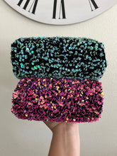 Load image into Gallery viewer, Velvet sequin AQUAMARINE
