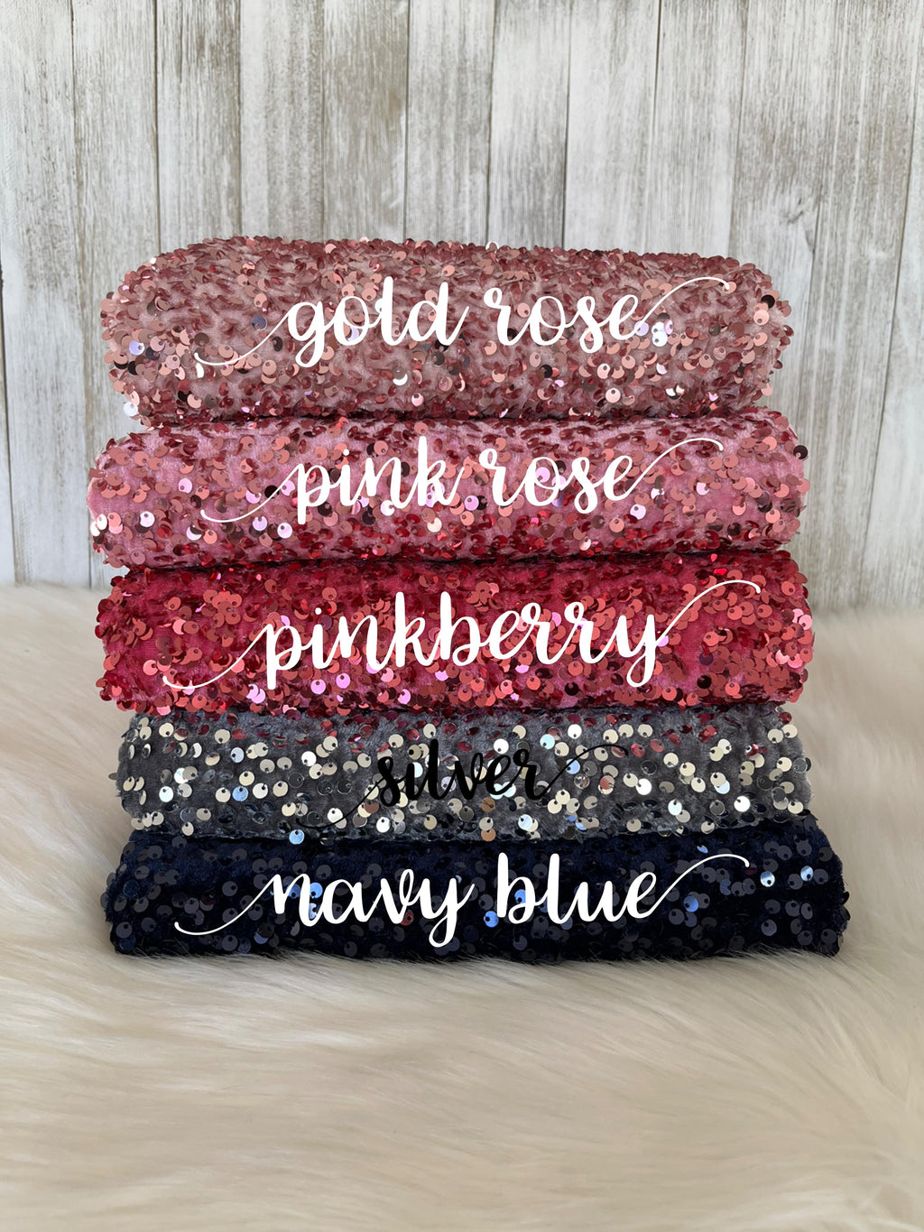 Velvet sequin GOLD ROSE