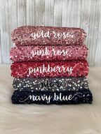 Velvet sequin GOLD ROSE