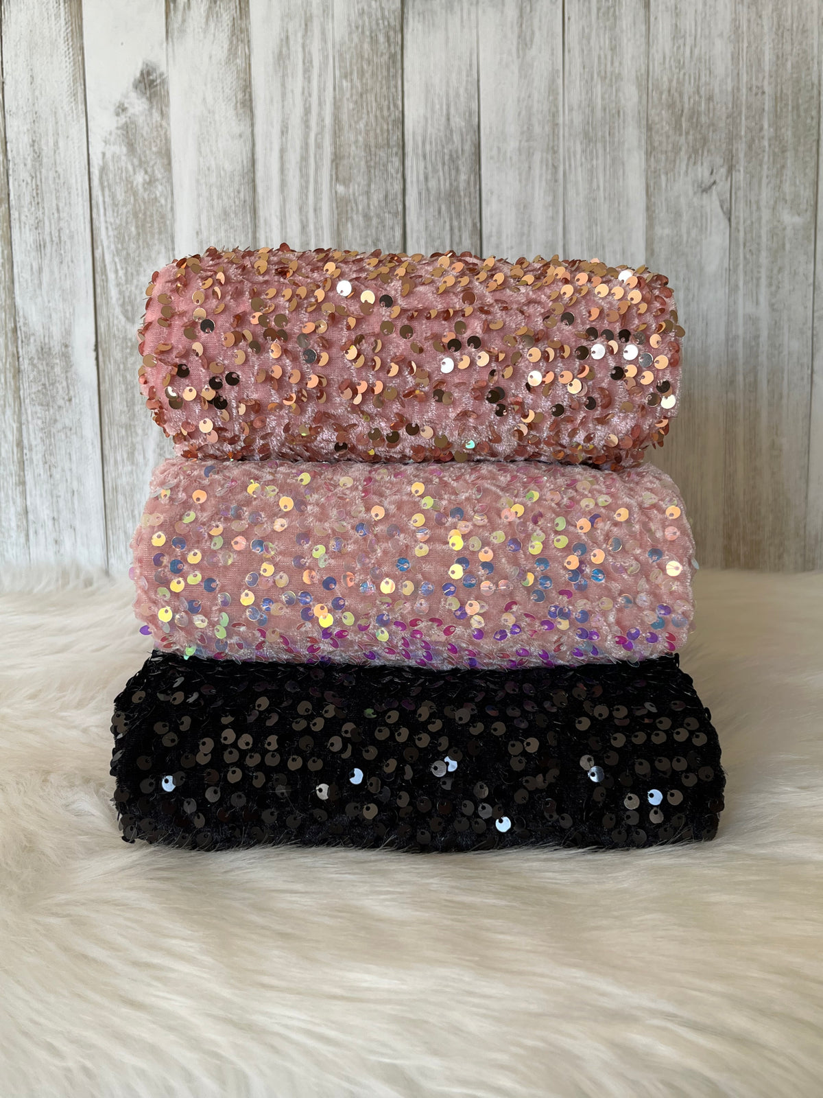Velvet sequin BLACK