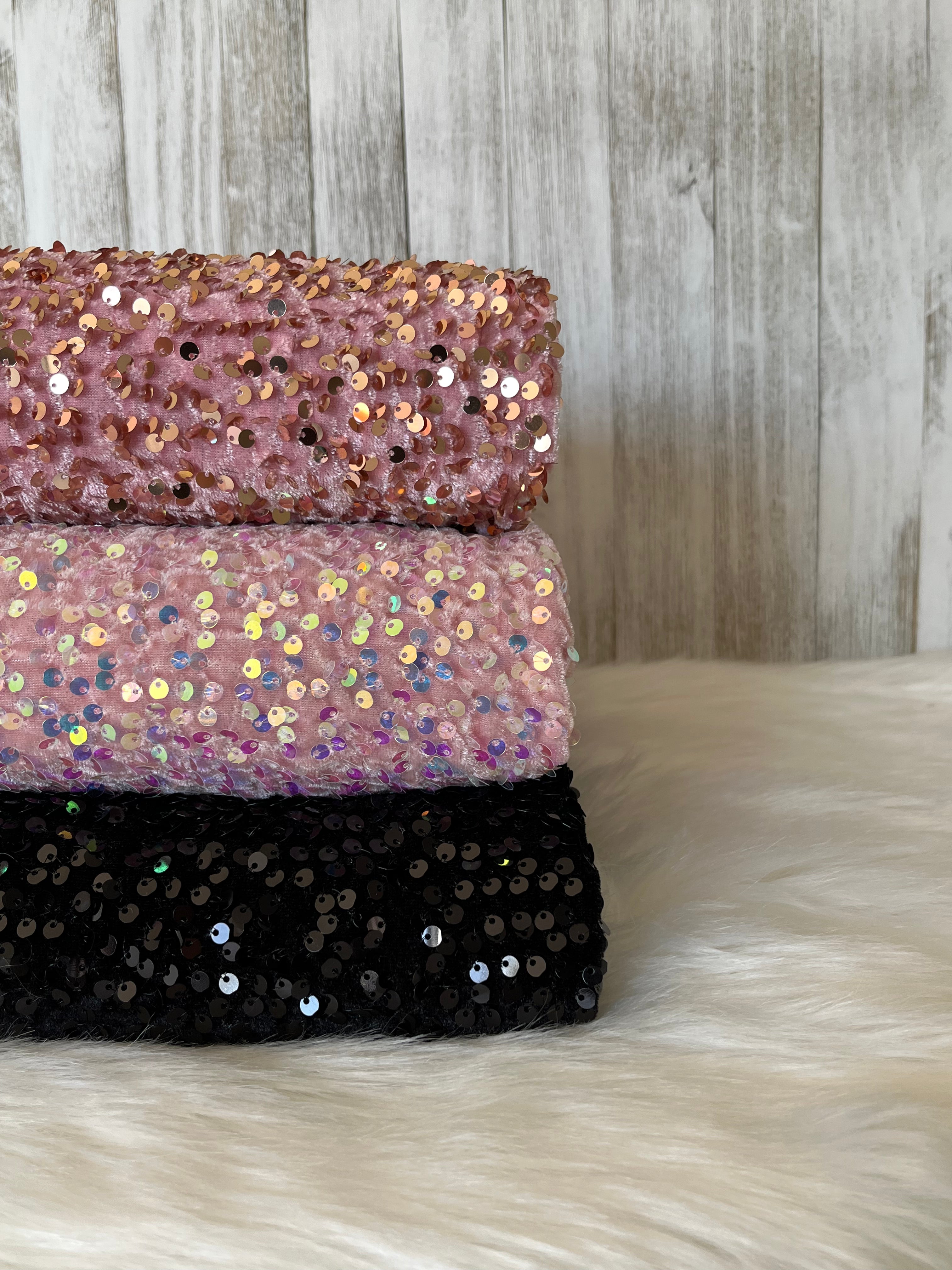 Velvet sequin BLACK