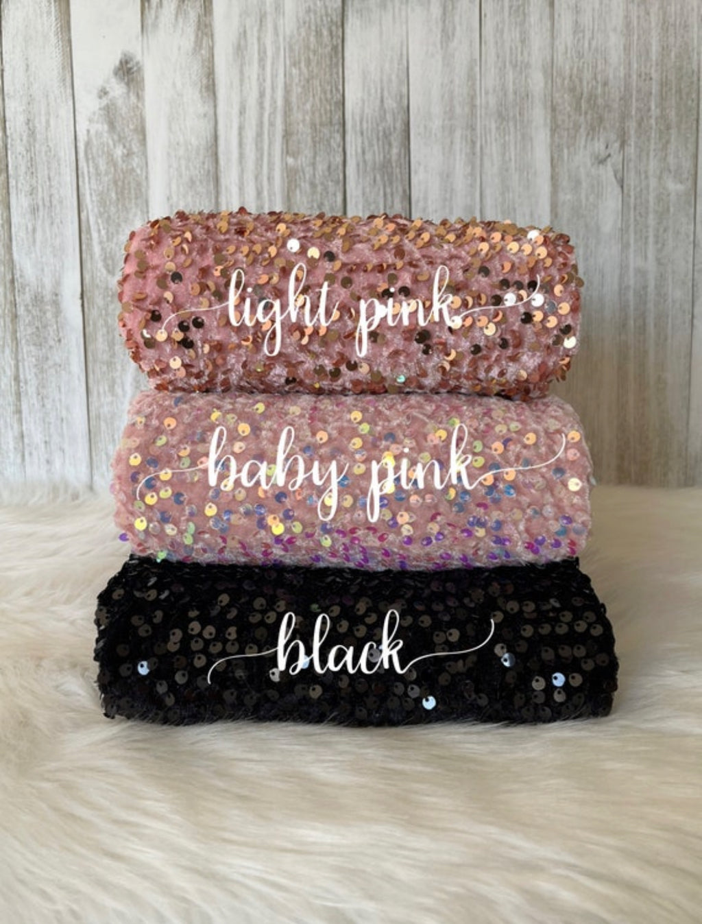Velvet sequin BLACK